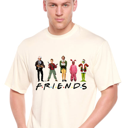 Funny Christmas Movies Printed Men's Bamboo T-Shirt
