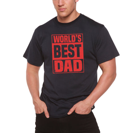World's Best Dad Men's Bamboo Viscose/Organic Cotton Short Sleeve Graphic T-Shirt