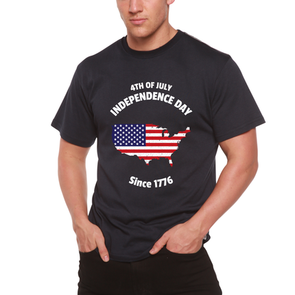 4th of July Men's Bamboo Viscose/Organic Cotton Short Sleeve Graphic T-Shirt