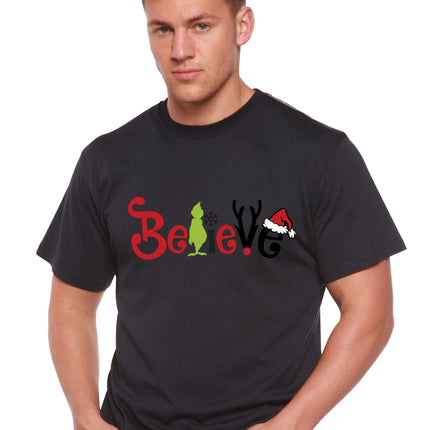 Believe Christmas Printed Men's Bamboo T-Shirt
