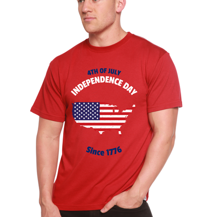 4th of July Men's Bamboo Viscose/Organic Cotton Short Sleeve Graphic T-Shirt