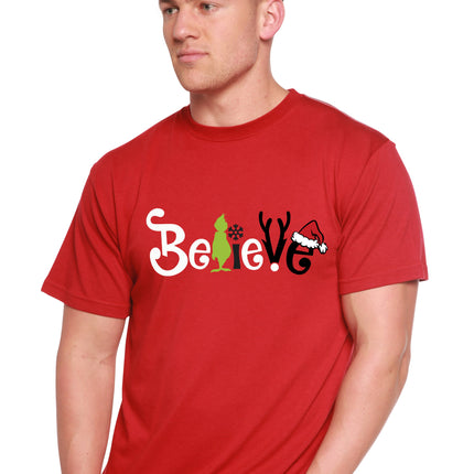 Believe Christmas Printed Men's Bamboo T-Shirt