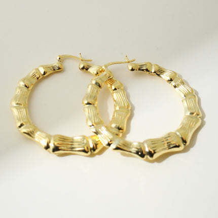 The Bamboo Hoop Earring