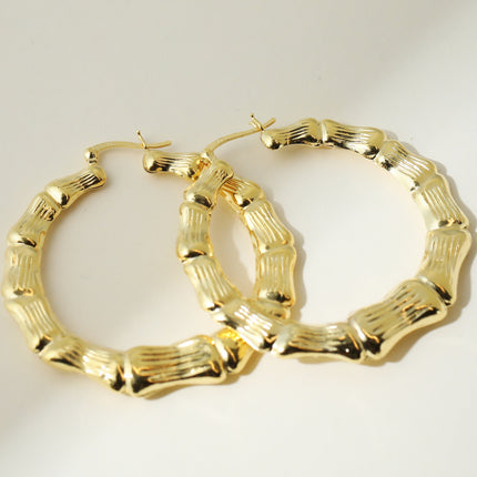 The Bamboo Hoop Earring