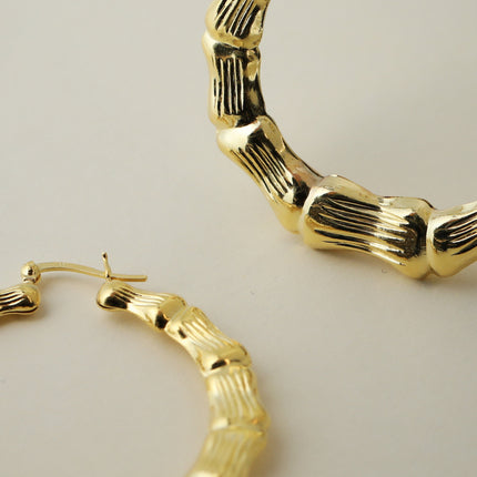 The Bamboo Hoop Earring