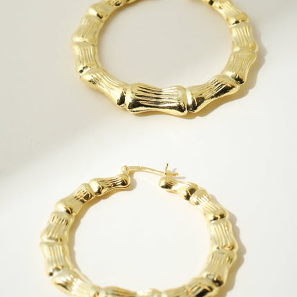 The Bamboo Hoop Earring