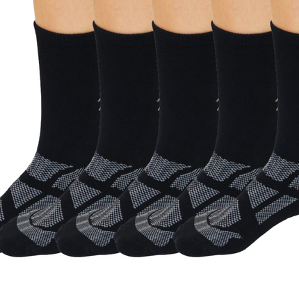 Be Like Bamboo Viscose Crew Socks Unisex Black Color - 5-pack