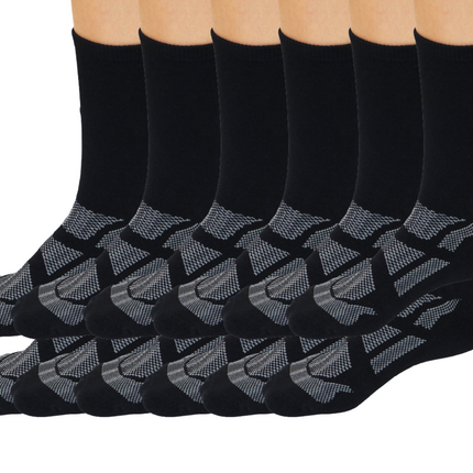 Be Like Bamboo Viscose Crew Socks Unisex Black Color - 12-pack