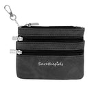 Black - (3) Zippered Pouch (Hardware: Silver)