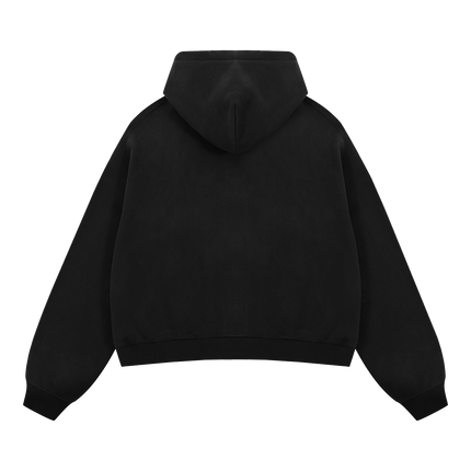 Basketball Cropped Boxy Zip Up Hoodie Unisex 380 GSM Cotton Ideal For Athleisure