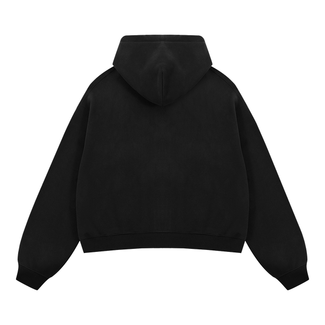 Basketball Cropped Boxy Zip Up Hoodie Unisex 380 GSM Cotton Ideal For Athleisure
