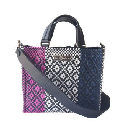 Bloom Medium Woven Crossbody Drawstring Bag