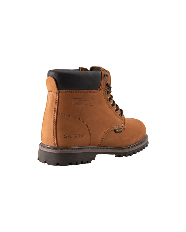 Safara Premium Brown Nubuck 6" Water Resistant Work Boots [R6613]