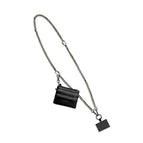 Gun Metal with Black Zipper Pouch