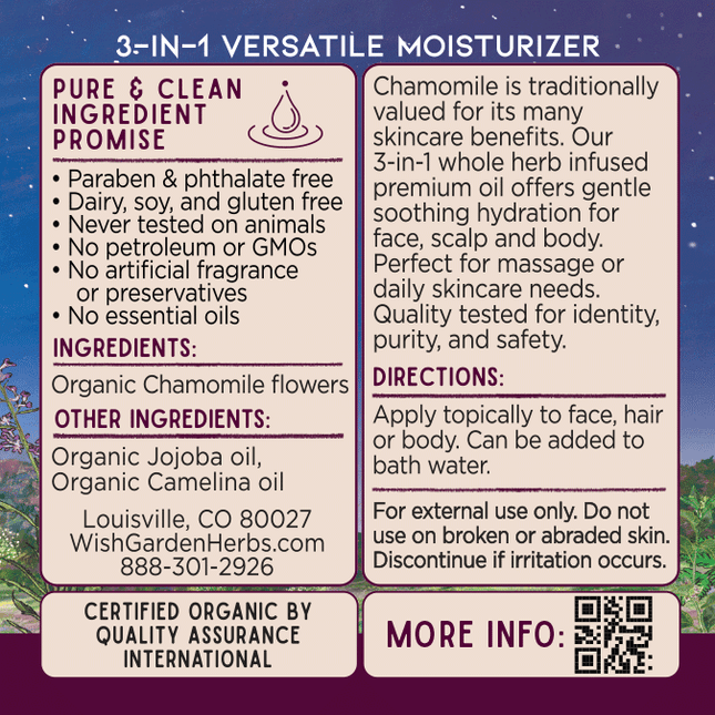 Chamomile Oil, Relax & Replenish
