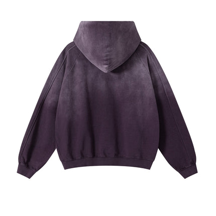 PLUM CONTRAST PANEL HOODIE