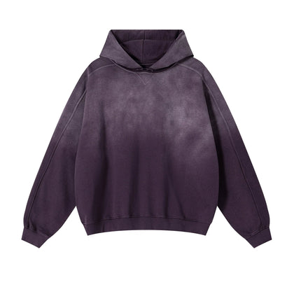 PLUM CONTRAST PANEL HOODIE