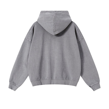 STONE VINTAGE WASH ZIP HOODIE