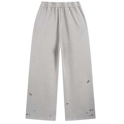 GREY DESTROYED SWEATPANTS