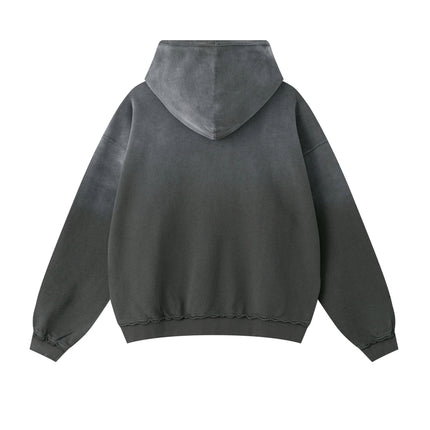 GREY DISTRESSED HOODIE