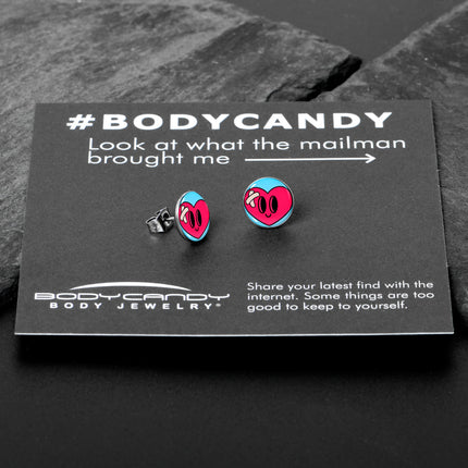 Heartbreak Bandaged Heart Stud Earrings by Onyx O