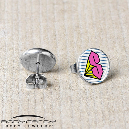 Hot Pink Cool S Stud Earrings by Onyx O