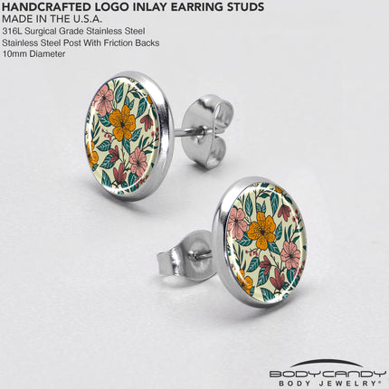 Blossom Creation Wildflower Flowers Stud Earrings by Onyx O