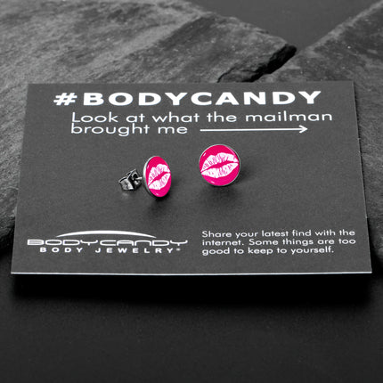 Red Hot Lips Stud Earrings by Onyx O