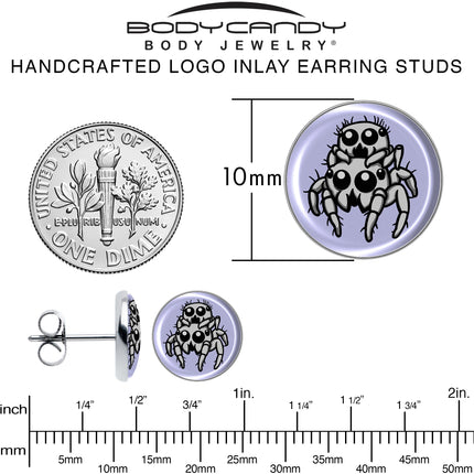 Leaping Leapfrog Spiders Stud Earrings by Onyx O