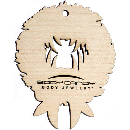 Wood Holiday Vampire Wreath Christmas Ornament