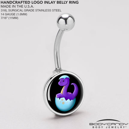 Baby Dinosaur Belly Ring by Onyx O