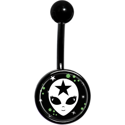 Starry Cute Alien Black Belly Ring