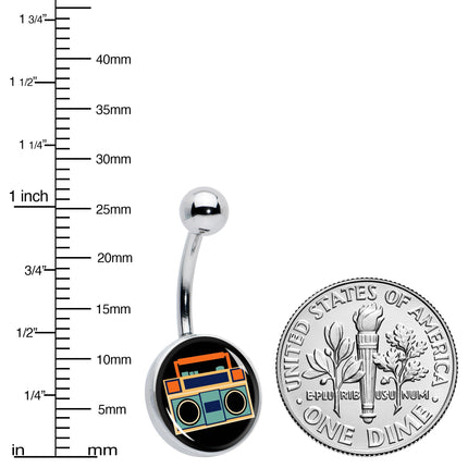 Retro Boombox Belly Ring by Onyx O