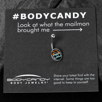Retro Boombox Belly Ring by Onyx O