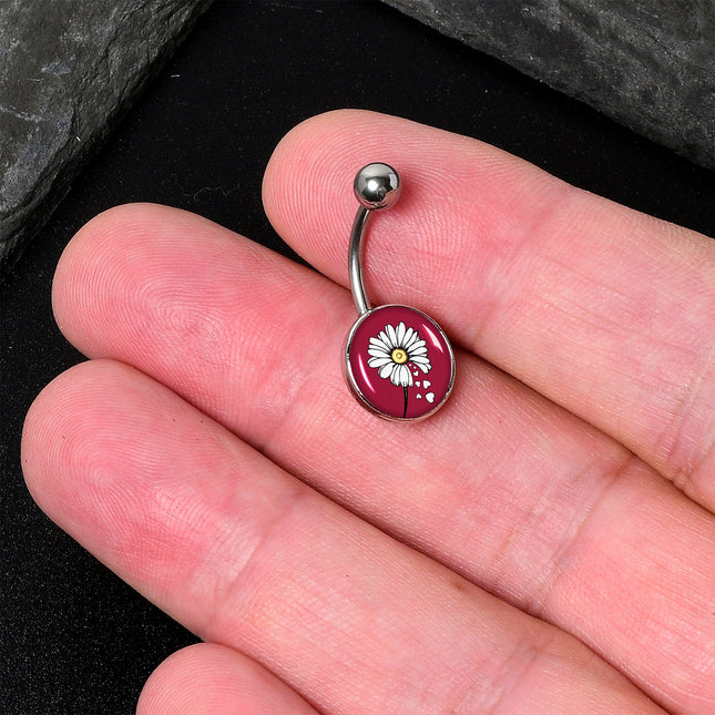 Love Me Not Flower Belly Ring by Onyx O