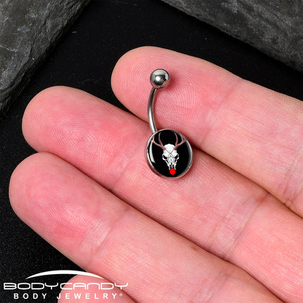 Holiday Dead Nosed Reindeer Belly Ring by Onyx O