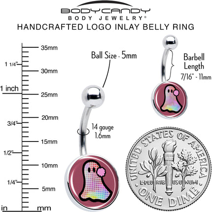 Disco Spirit Ghost Belly Ring by Onyx O