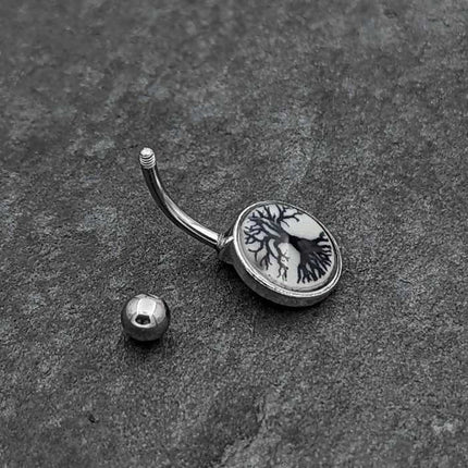 Glow in the Dark Tree of Life Belly Ring by Onyx O