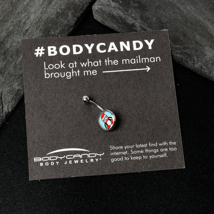 Snowfall Holiday Penguin Belly Ring by Onyx O