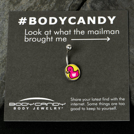Pink Ducky Belly Ring by Onyx O