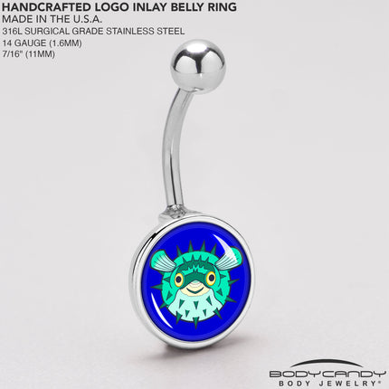 Pufferfish Belly Ring by Onyx O