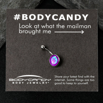 Purple Nautical Sand Dollar Belly Ring by Onyx O