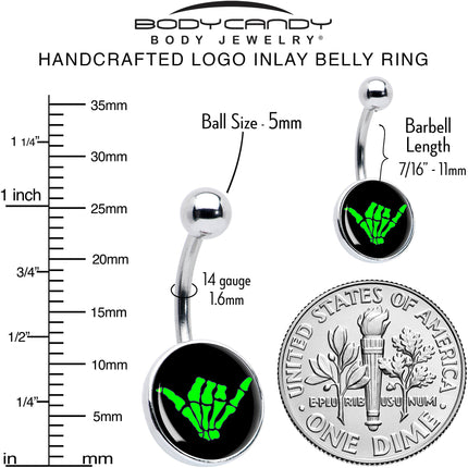 Shaka Hand Belly Ring by Onyx O