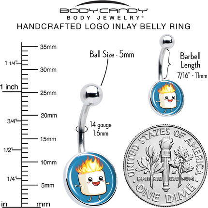 Burning Marshmallow Belly Ring by Onyx O