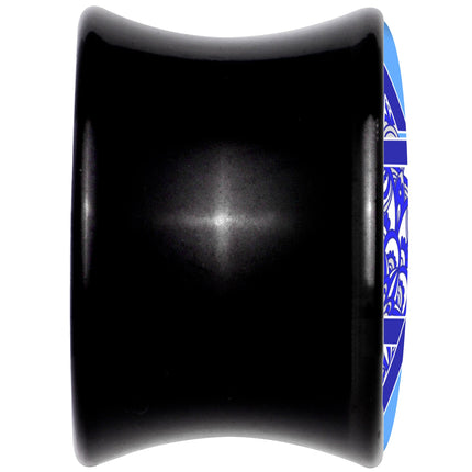 Floral Star of David Black Acrylic Saddle Plug Set by Onyx O