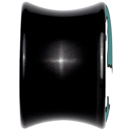 White Llama Black Acrylic Saddle Plug Set 8mm to 20mm by Onyx O