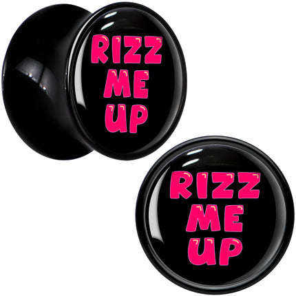 RIZZ ME UP Black Acrylic Saddle Plug Set by Onyx O