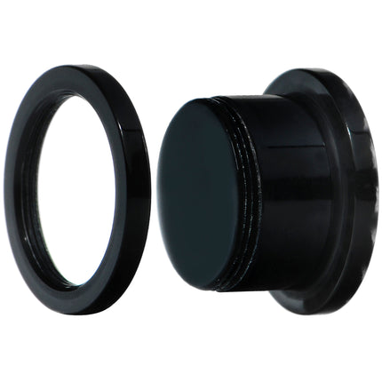 Black Acrylic Custom Photo Gem Screw Fit Plug - buy 2 for a pair