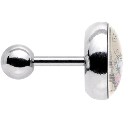 16G 1/4 With Love from Paris Tragus Cartilage Earring