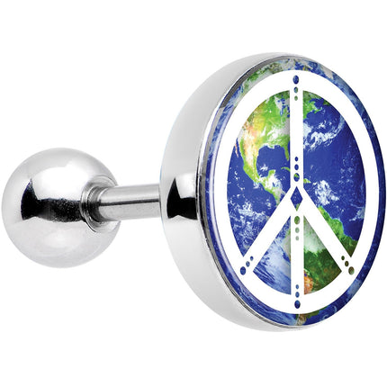 16G 1/4 Peace on Earth Tragus Cartilage Earring